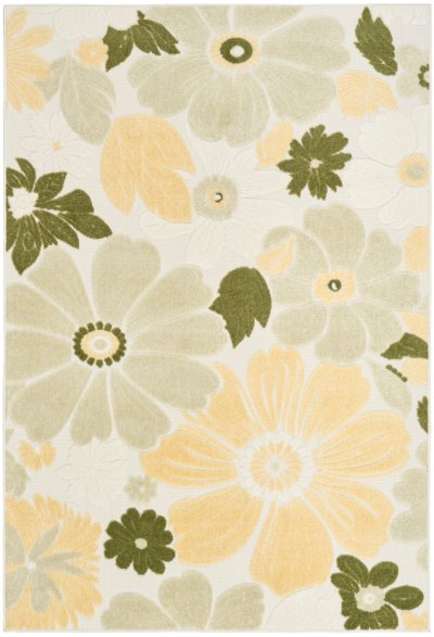 Nourison Home Nourison Aloha ALH42 5'3" x 7'5" Ivory Green Modern Rug - 7'10" x 10'6"