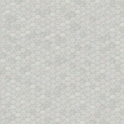 Marble Systems White Carrara C Polished Hexagon 2 Marble Mosaic 12x12 - White Carrara C - 12" x 12" x 3/8"
