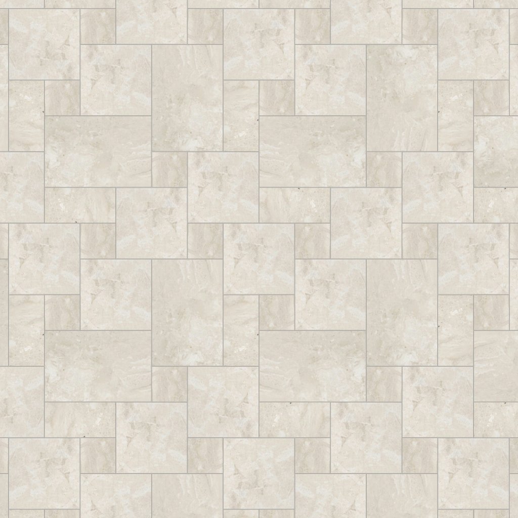 Marble Systems Diana Royal Tumbled Marble Pavers Versailles Pattern - Diana Royal
