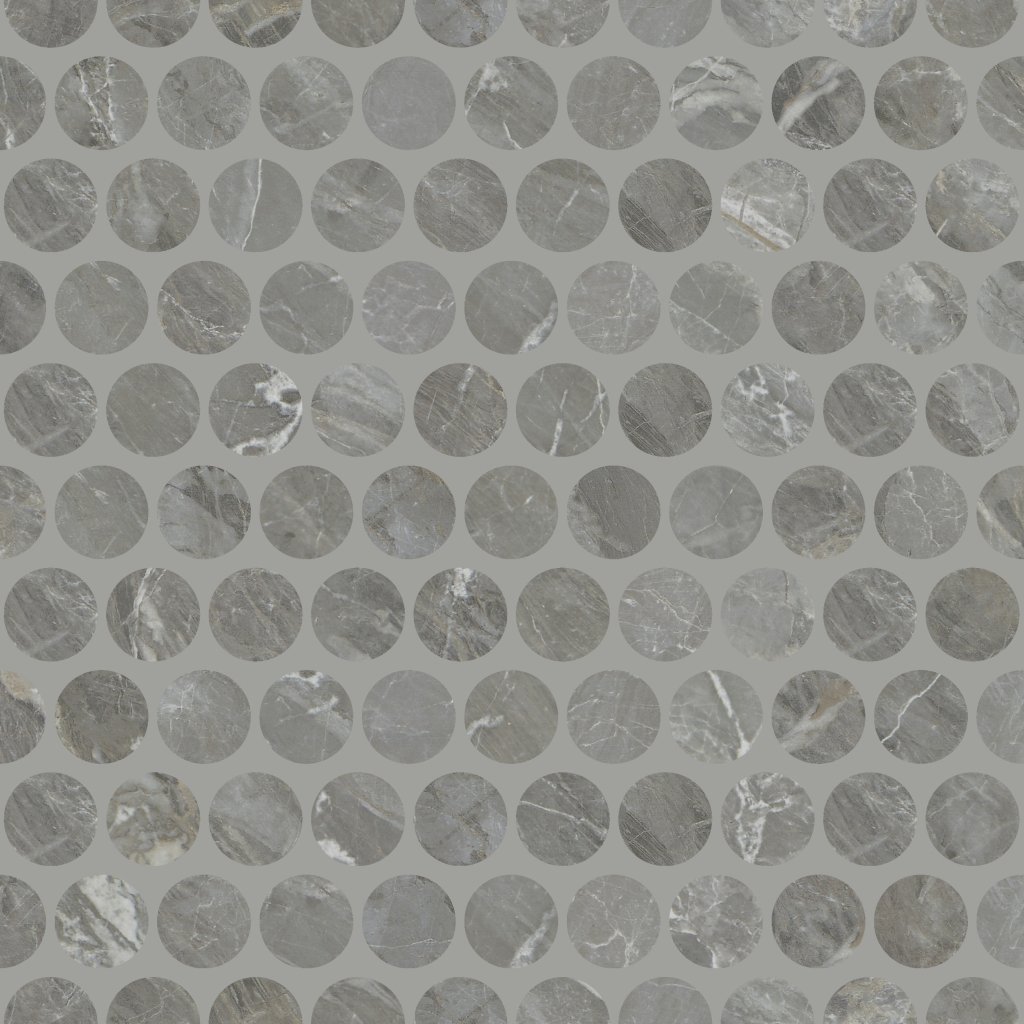 Daltile Famed Glamour, Penny Rounds, 3/4X3/4, Matte - Glamour
