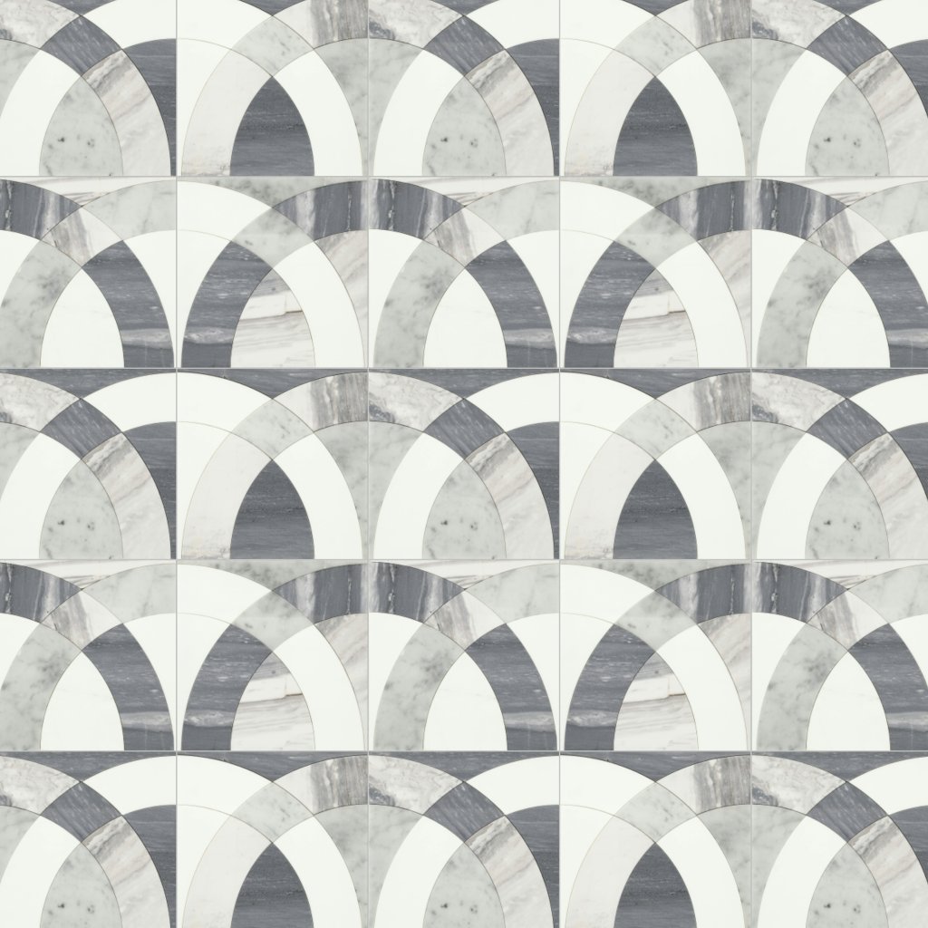 Daltile Eclessia Marble Volakas Blend, Arches, Polished - Volakas Blend
