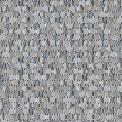 Marble Systems Thassos White, Skyline Polished Favo Marble Mosaic 12 1/4x11 3/4 - Thassos White, Skyline - 12 1/4" x 11 3/4" x 3/8"