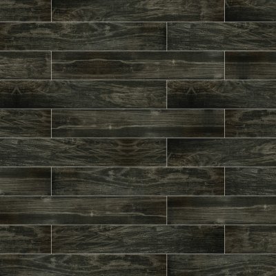 Qualis Ceramica Lustre Deep Black 6X36F - 6" x 36"