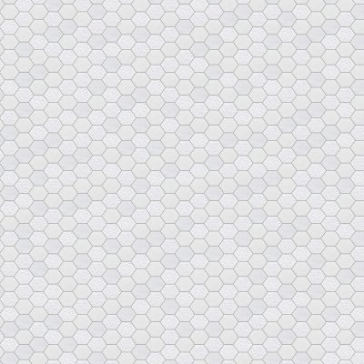 Marble Systems Glacier Textured Hexagon 2 Marble Mosaic 10 3/8x12 - Glacier - 10 3/8" x 12" x 3/8"
