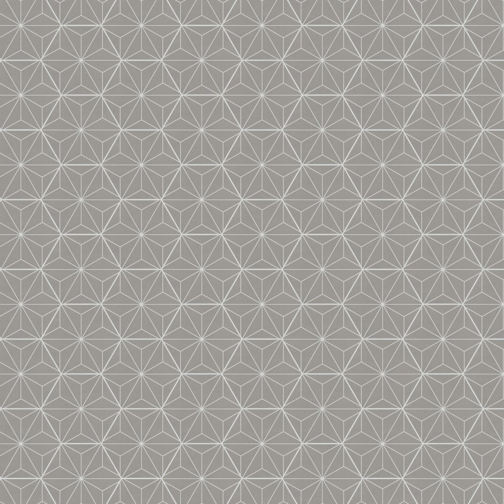Daltile Scrapbook Memory Grey Asanoha, Hexagon, 8X9, Matte - Memory Grey Asanoha