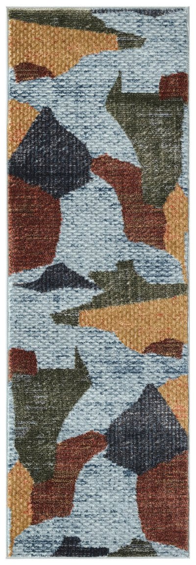 Nourison Home Nourison Nordic NRC18 5' x 7' Blue Multicolor Modern Indoor Rug - 2' x 6'