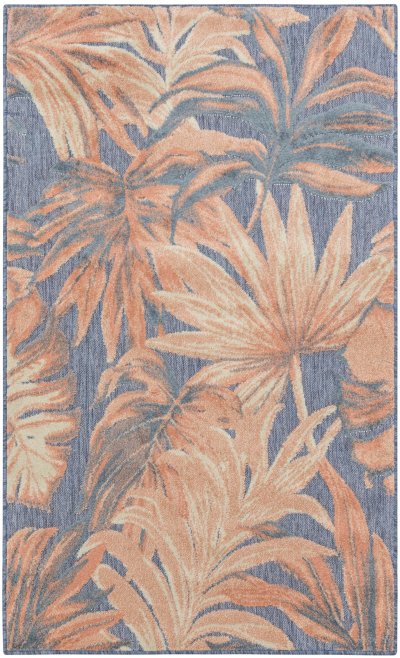 Nourison Home Nourison Aloha ALH43 9' x 12' Blue Rose Modern Rug - 2'8" x 4'