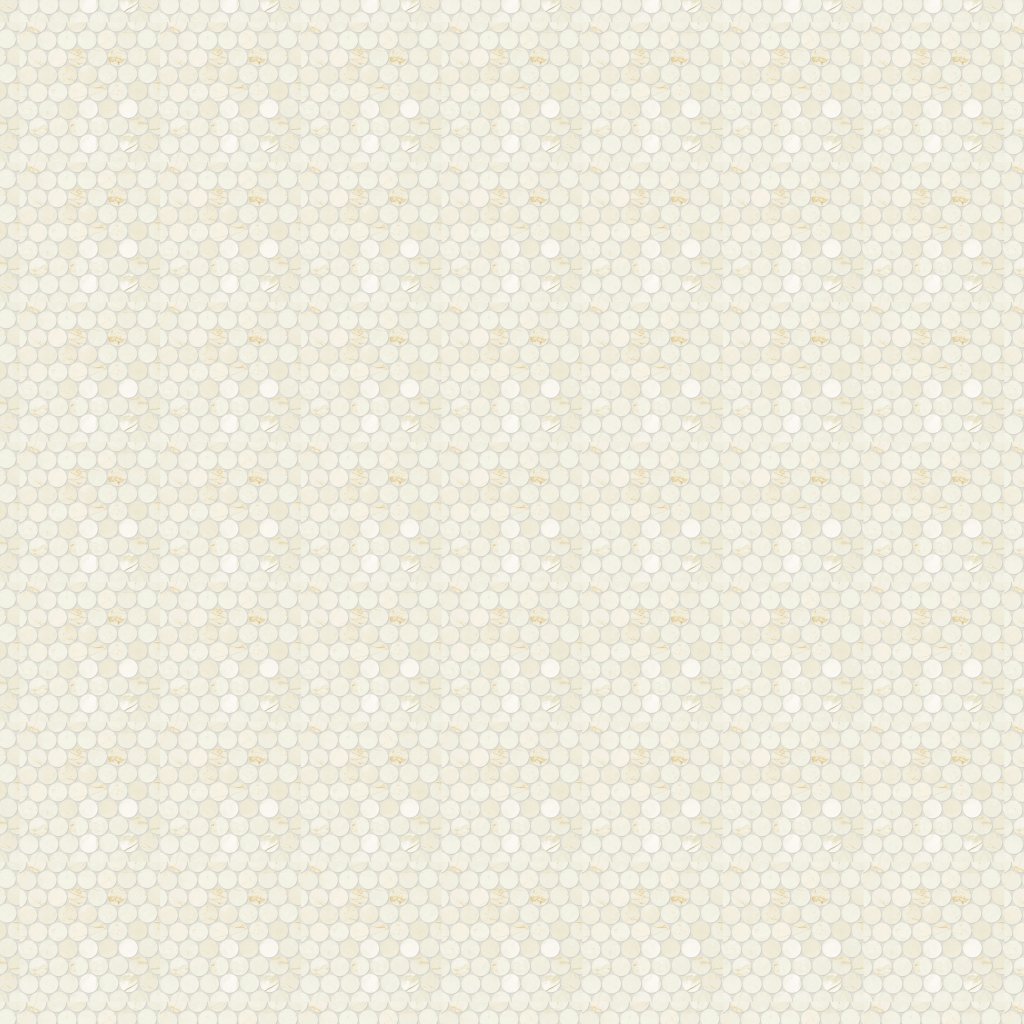 Qualis Ceramica Avorio Crema 1.25 Penny Round Mosaic