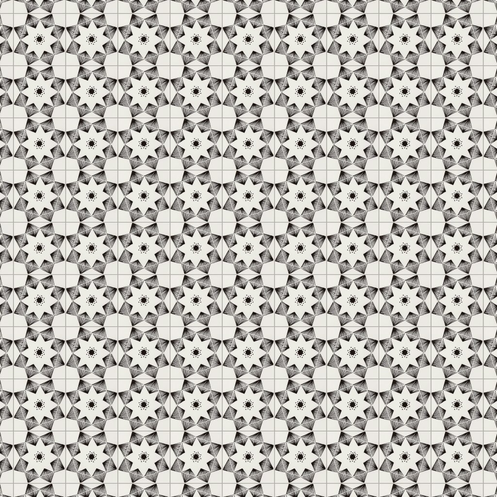 Marble Systems Black Diamonds Glossy Ceramic Tile 6x6 - Black Diamonds