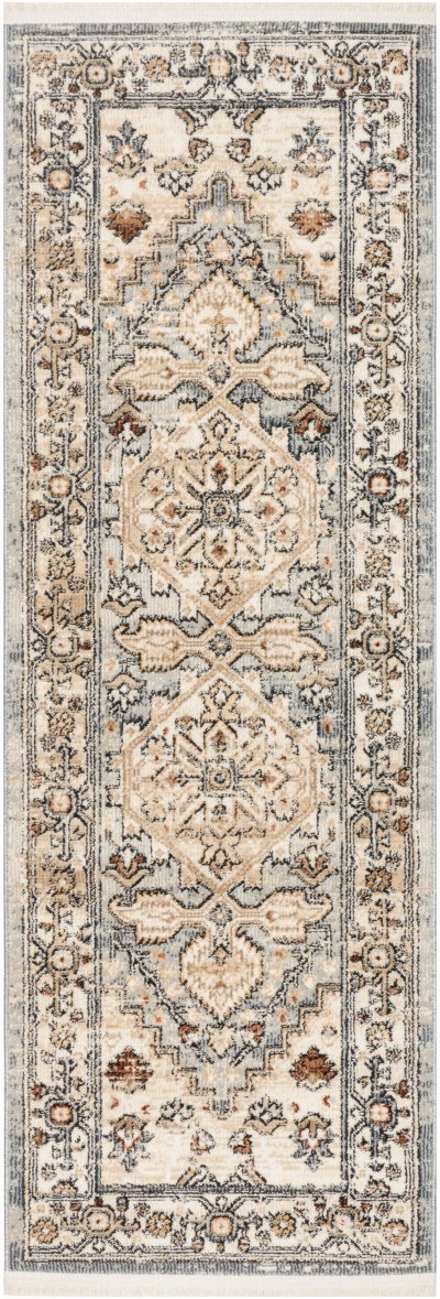 Nourison Home Nourison Pardis PRD02 4' x 6' Blue Taupe Vintage Indoor Rug - 2' x 6'