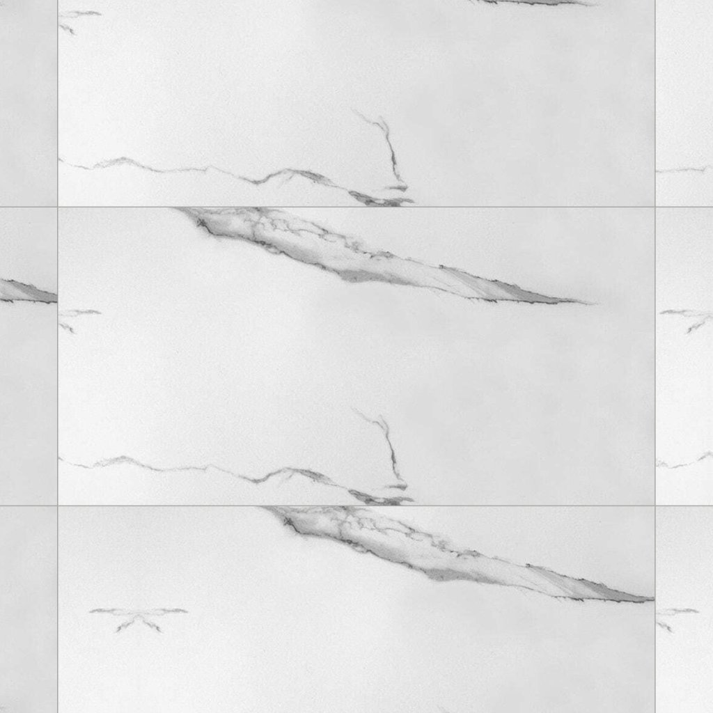 Marble Systems Statuario Matte Marble Look Porcelain Tile 24x48 - Statuario