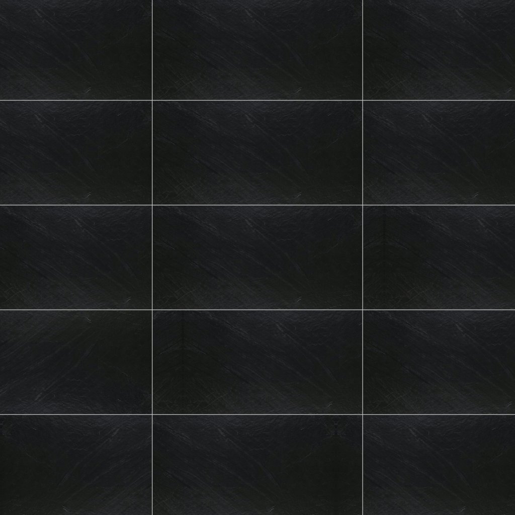 Daltile Delegate Black, Rectangle, 12X24, Matte - Black