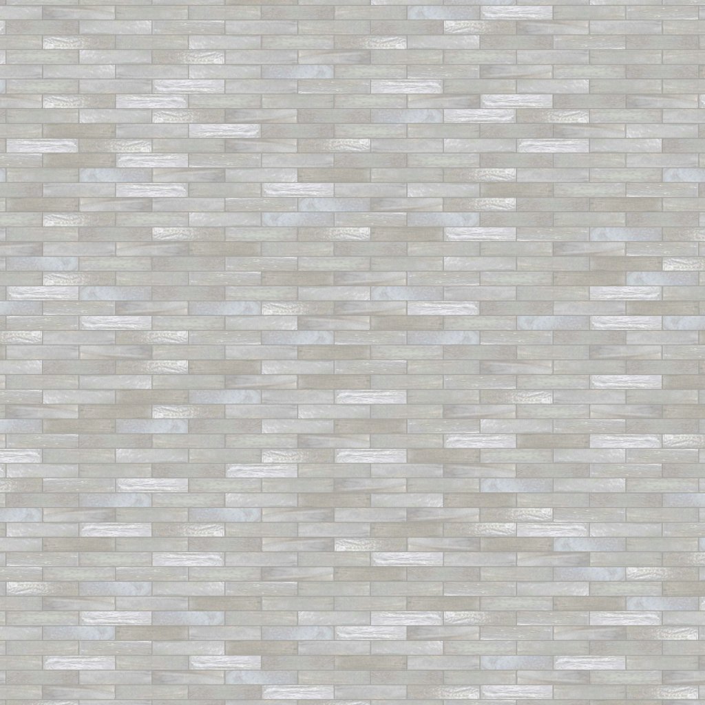 Marble Systems Puka Glossy 1x4 Glass Mosaic 12 1/4x9 7/8 - Puka