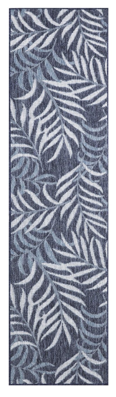 Nourison Home Nourison Garden Oasis GOA01 6' x 9' Navy Tropical Rug - 2' x 6'