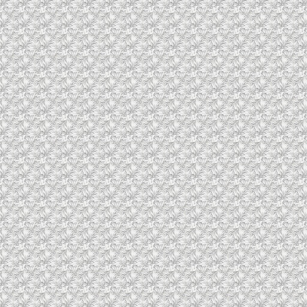 Qualis Ceramica Chelsea Collection 6"x6" Grey Palm Leaf Printed White Marble