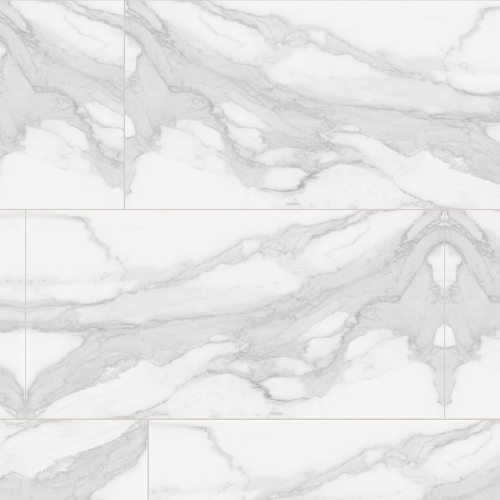 Qualis Ceramica Plata 24x48 Statuario Brina Polished