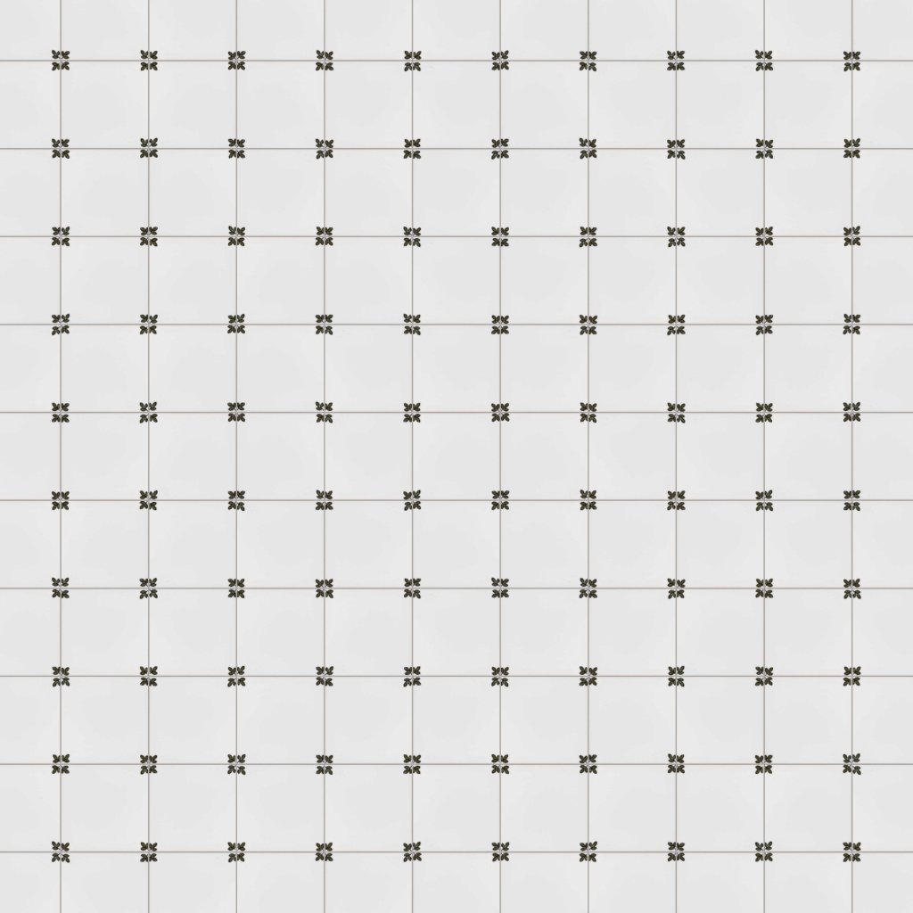Marble Systems 192a Garden Blanc, Poly Glazed Ceramic Tile 5 1/2x5 1/2 - 192a Garden Blanc, Poly