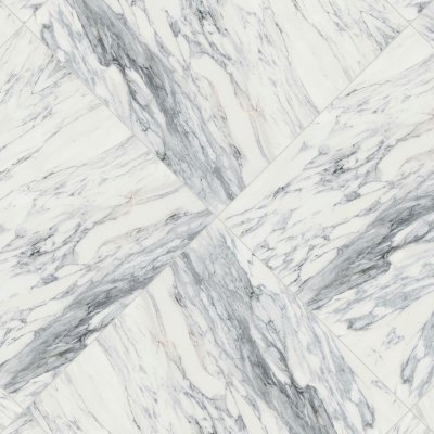 Qualis Ceramica Royal Stoneworks 36X36 Regal White Vein Honed - Herringbone