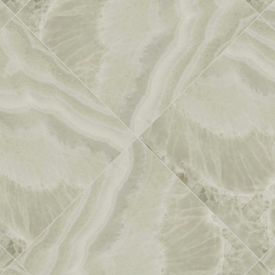 Qualis Ceramica Lustra 36x36 Onyx Sage Honed - Herringbone