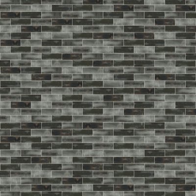 Qualis Ceramica Aruba 2x6 Coal Gloss - 2" x 6"