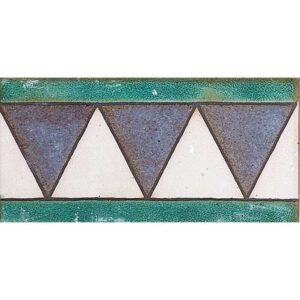 113 B Glazed Triangle Ceramic Border Tiles 3x6 - 113 B