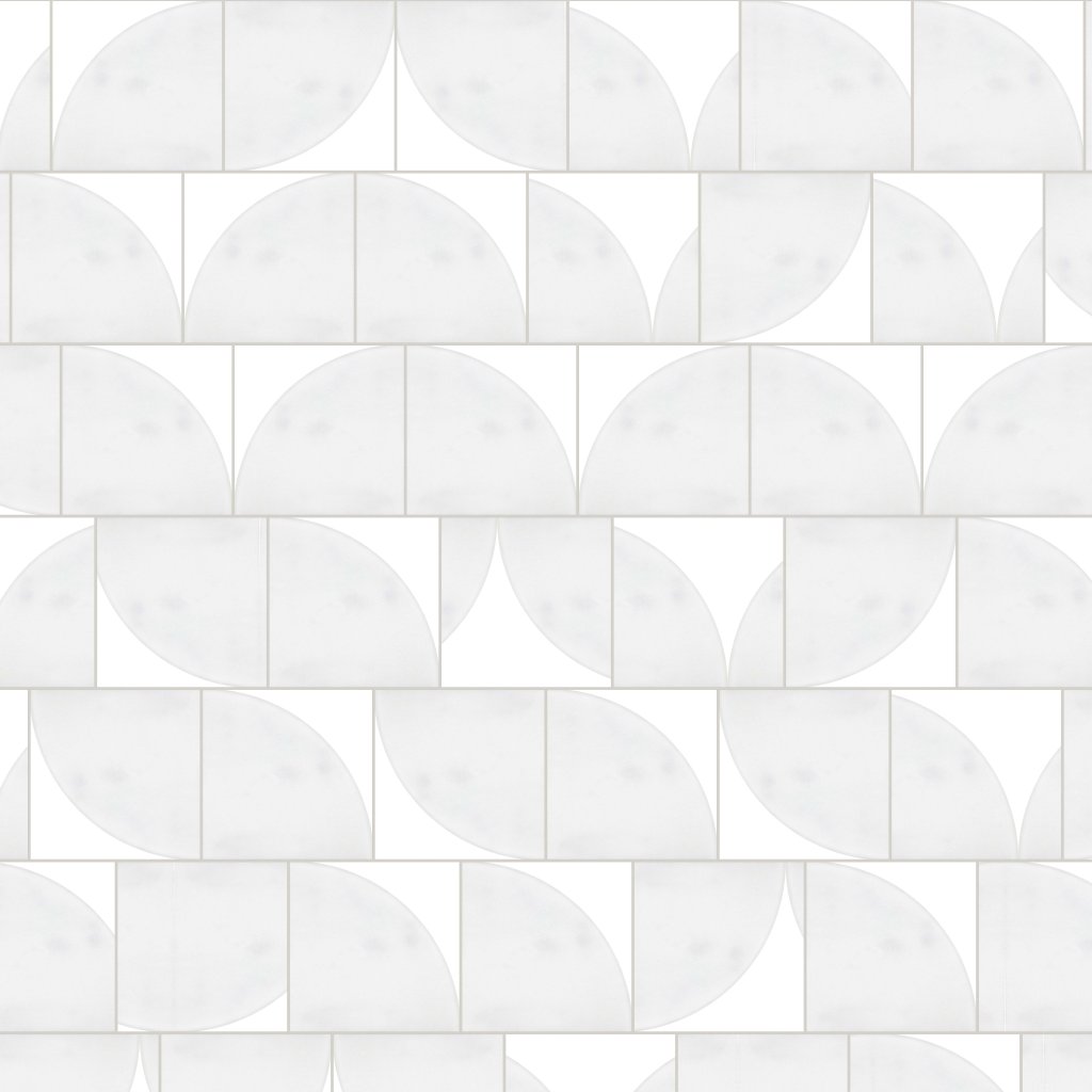 Qualis Ceramica Bianco Venatino 9 Honed Corner Shelf