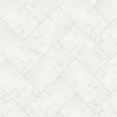 Qualis Ceramica Eterna Bianco 12x24 Honed Curva - Herringbone