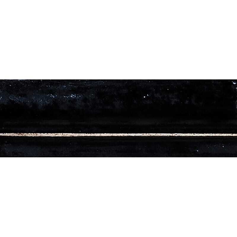 Marble Systems Wash Biscuit Black Glazed Ogee Ceramic Moldings 2x6 - Wash Biscuit Black
