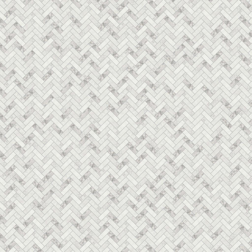 Daltile Eclessia Marble Cristallo, Herringbone, 1X3, Honed - Cristallo