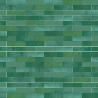 Qualis Ceramica Morocco 3x11 Green Gloss - Alternating 1/2