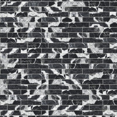 Qualis Ceramica Obsession 2.5x10 Nero - Alternating 1/3