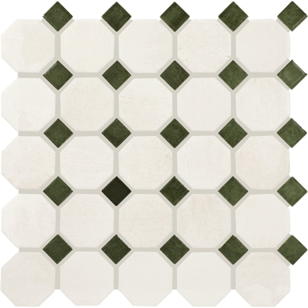 Daltile Relicca Pristine Nook, Octagon / Dot, 2, Mixed - Pristine Nook