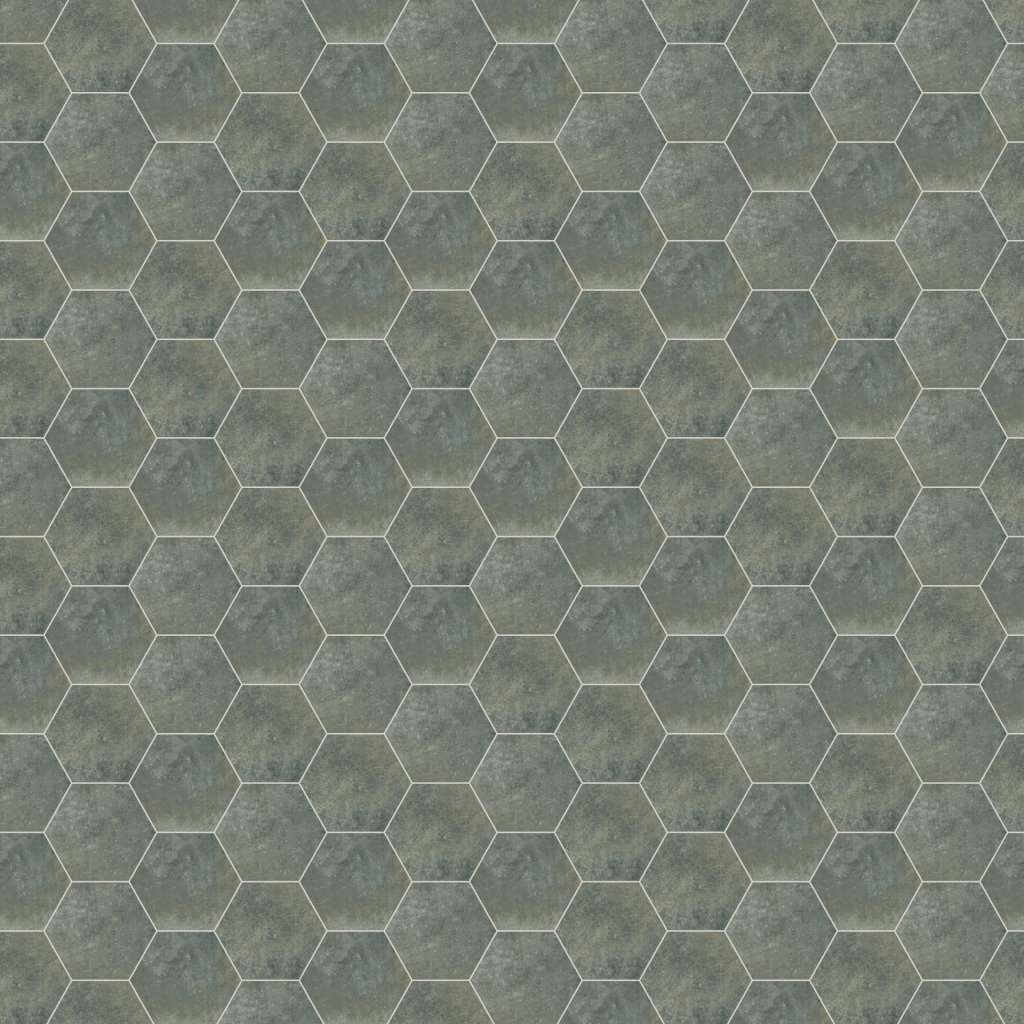 Qualis Ceramica Seville 5.5x6.3 Black Hexagon
