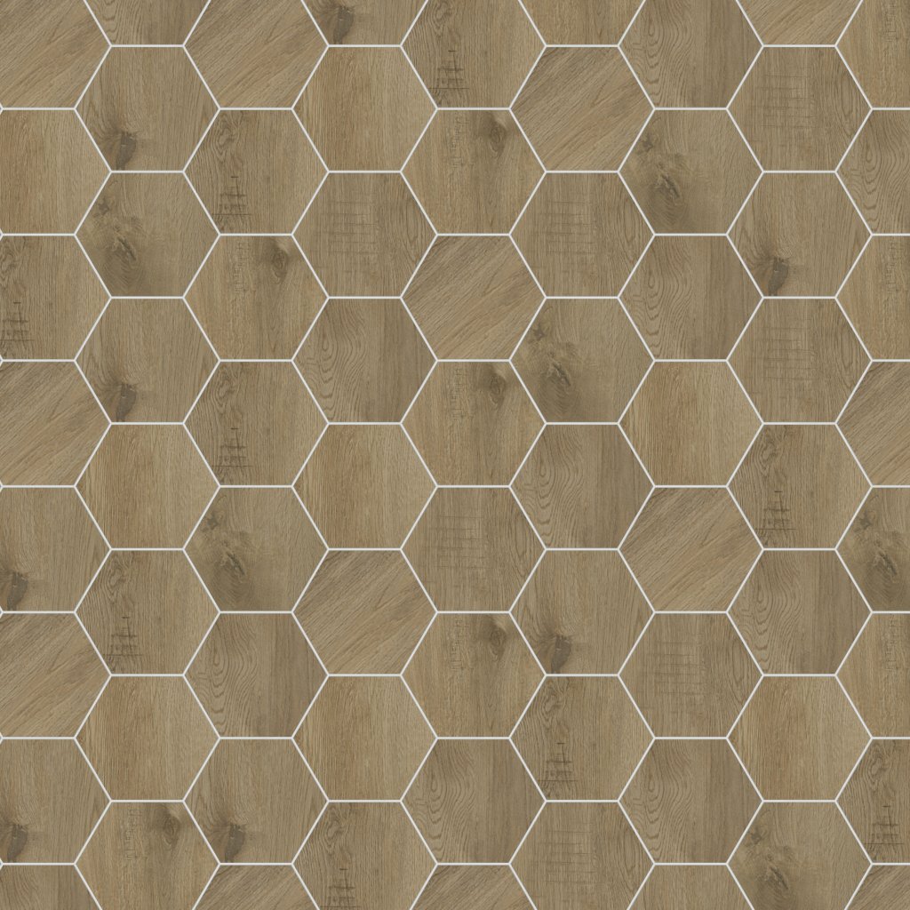 Daltile Sleigh Creek Landau, Hexagon, 8X9, Matte - Landau