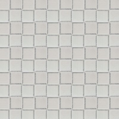 Marble Systems Thassos White, White Carrara Multi Finish Lucca Marble Mosaic 12x12 - Thassos White, White Carrara - 12" x 12" x 3/8"