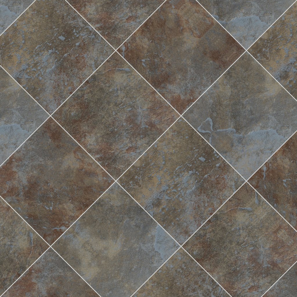 Daltile Continental Slate Tuscan Blue, Square, 18X18, Matte - Tuscan Blue