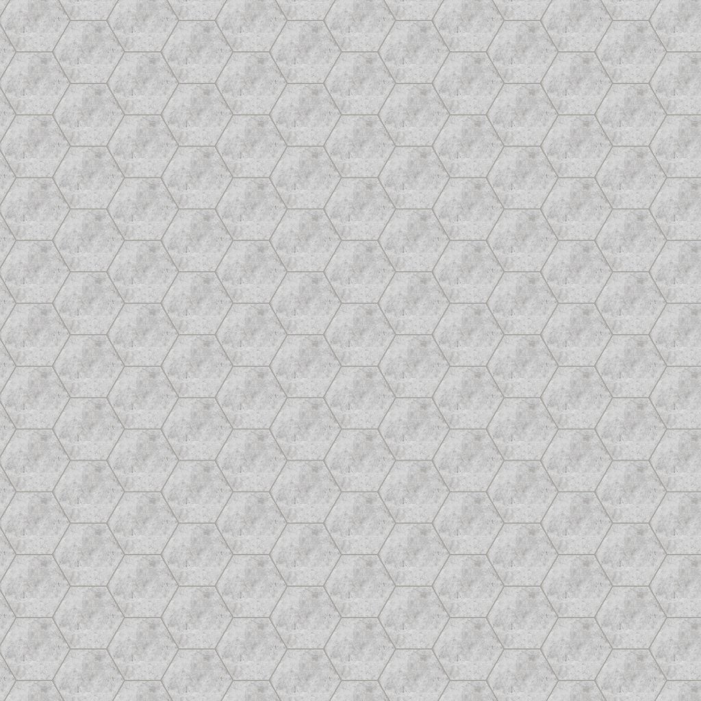 Marble Systems Silver Shadow Honed Hexagon Waterjet Marble Tile 5 25/32x5 - Silver Shadow