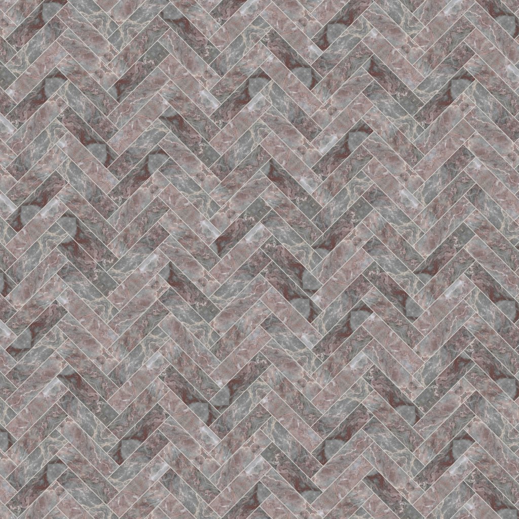 Qualis Ceramica Sereno Burgundy 1.25x4 Herringbone Mosaic