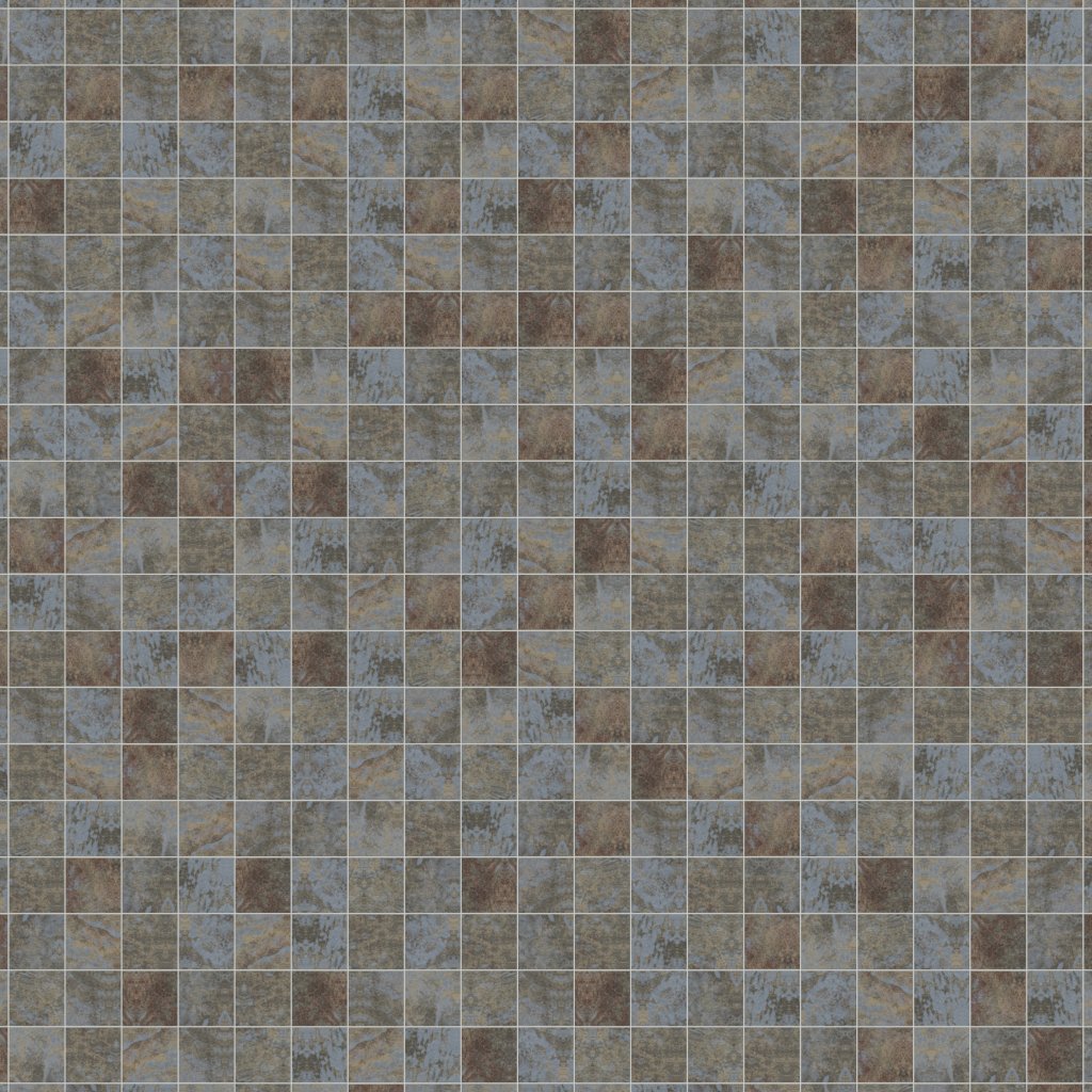 Daltile Continental Slate Tuscan Blue, Straight Joint, 3X3, Matte - Tuscan Blue