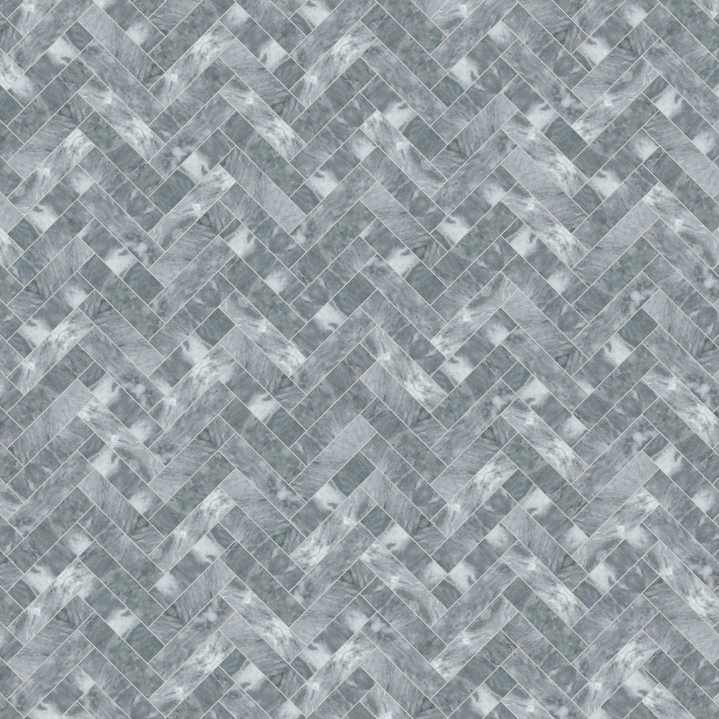 Qualis Ceramica Aqua Intenso 1.25x4 Herringbone Mosaic