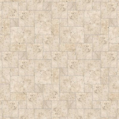 Marble Systems Ivory Tumbled Travertine Pavers Versailles Pattern - Ivory - Versailles Pattern x 1 1/4"