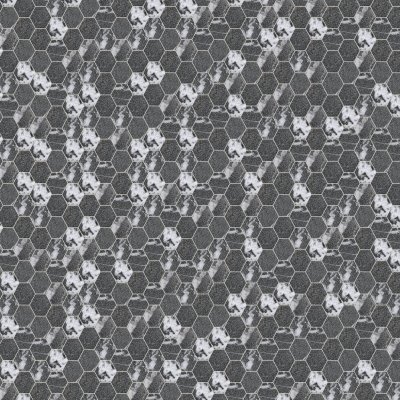 Qualis Ceramica Royal Stoneworks 2" Regal Black Vein Hex - 12" x 12"
