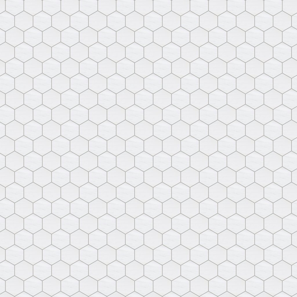 Marble Systems Snow White Honed Hexagon Waterjet Marble Tile 8x8 - Snow White