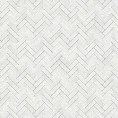 Marble Systems White Pearl Honed Herringbone 5/8x3 Marble Mosaic 10 7/16x12 13/16 - White Pearl - 10 7/16" x 12 13/16" x 3/8"