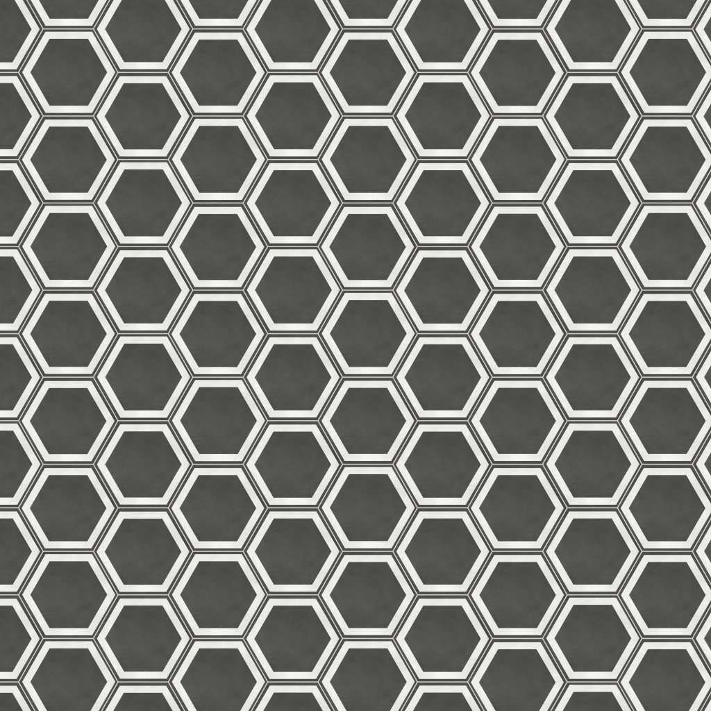 Qualis Ceramica Form 7" Hexagon Frame Graphite