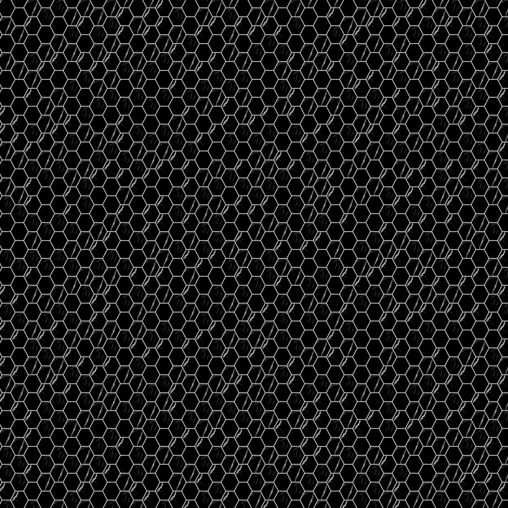 Qualis Ceramica Treasure 2x2 Hexagon Midnight Nero Polished Mosaic - Black