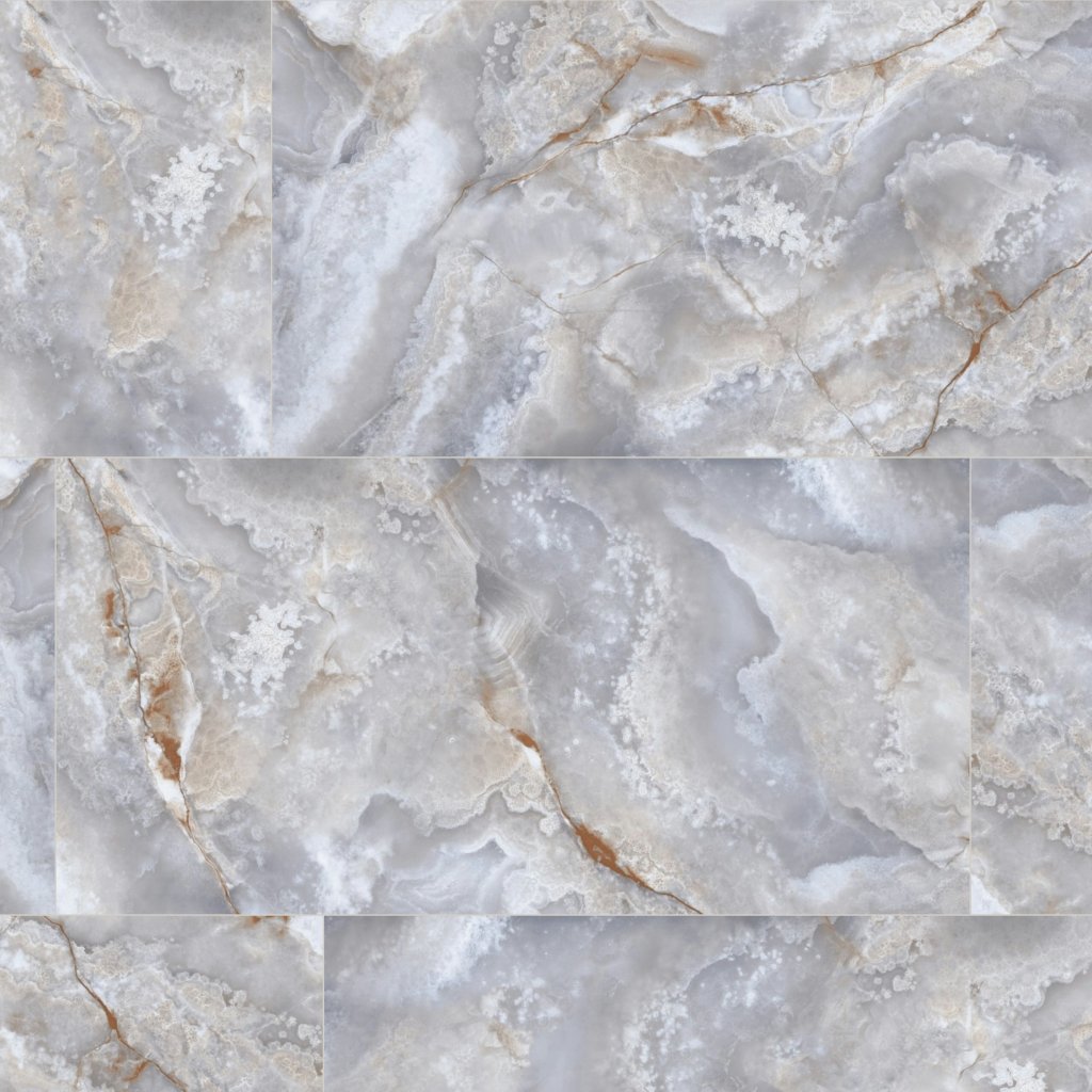 Qualis Ceramica Treasure 24x48F Blue Dream Onyx Polished - Blue