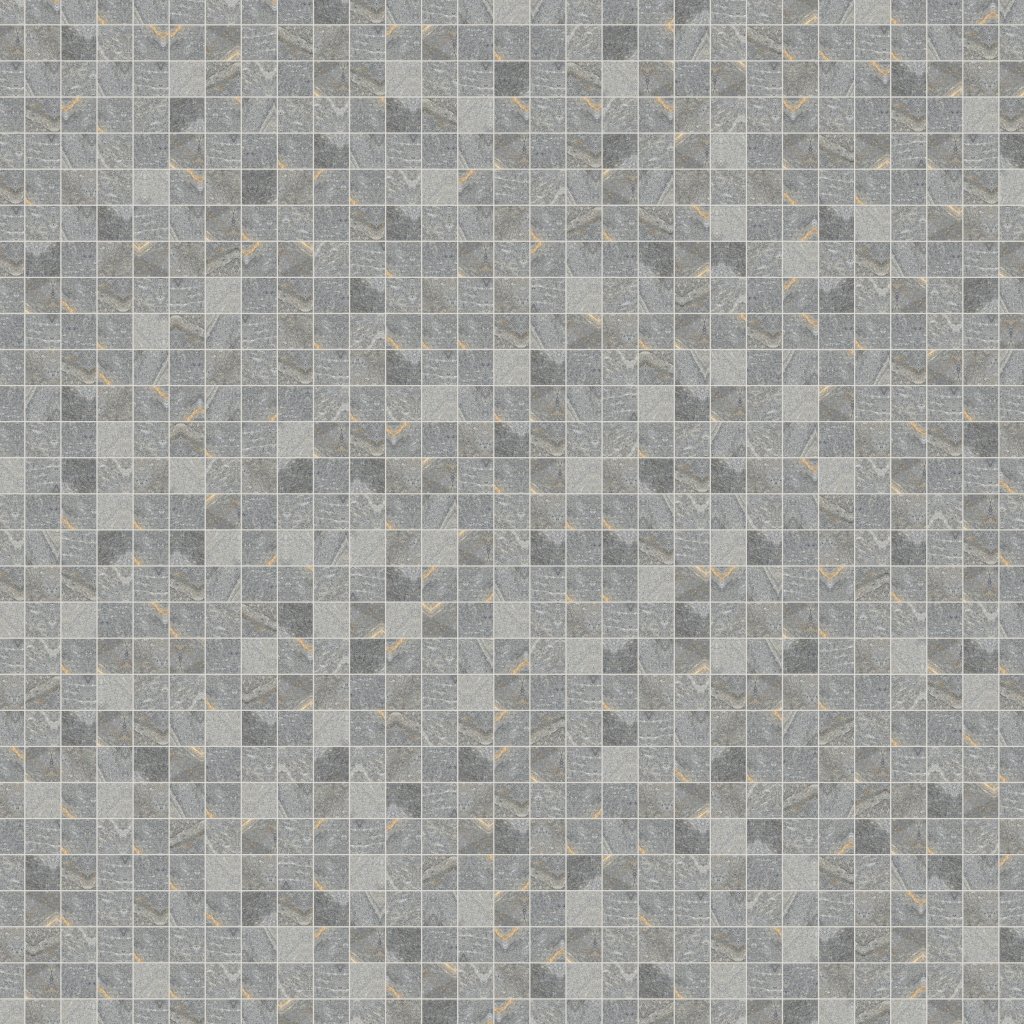 Qualis Ceramica Capri 2x2 Grey Mosaic - Grey