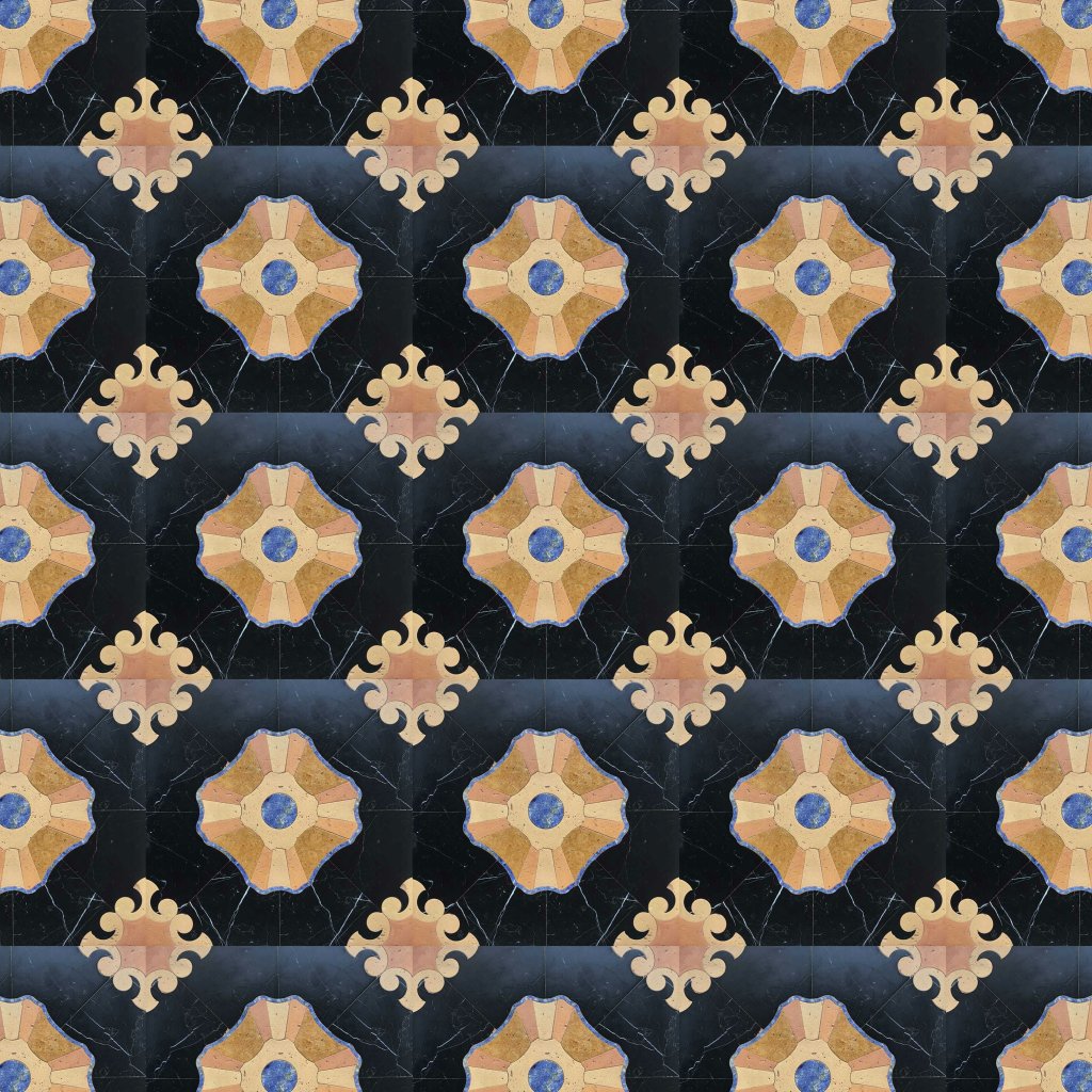 Marble Systems Nero Matte Finestre Marble Mosaic 14x14 - Nero
