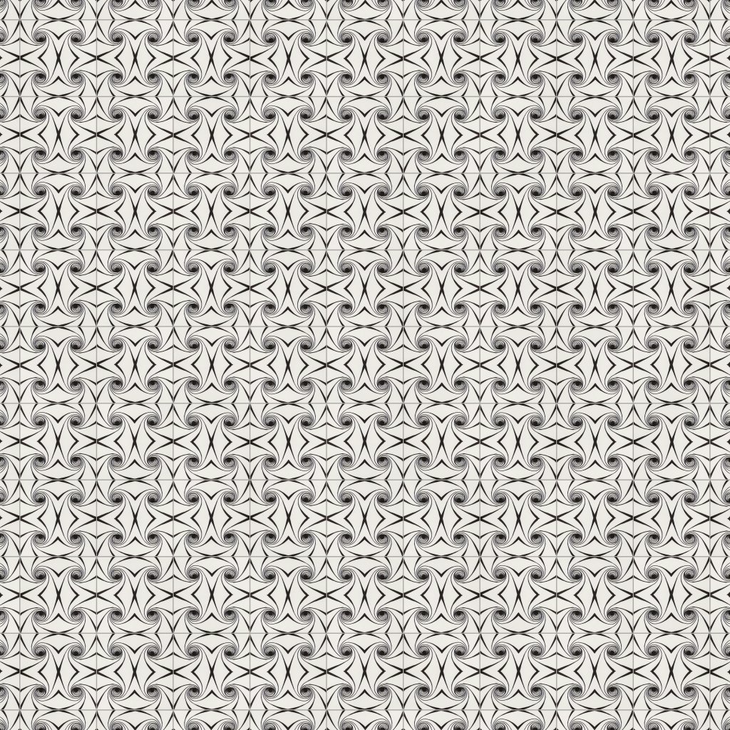 Marble Systems Black Twisted Glossy Ceramic Tile 6x6 - Black Twisted